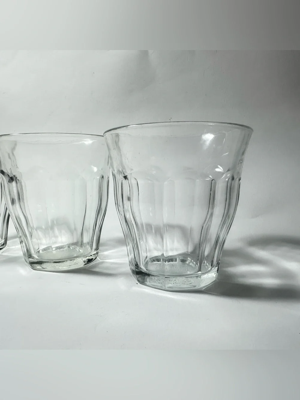 3 Vintage Duralex Picardie Glasses Clear 3.5” 8.89cm 25cl Made In France 70s 80s